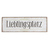 Clayre & Eef | Tekstbord Wit Zwart 30x1x10 cm | 6Y2808