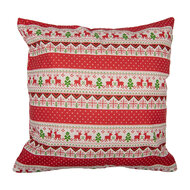Clayre & Eef | Kussenhoes Rood Wit 44x44 cm | KT021.376