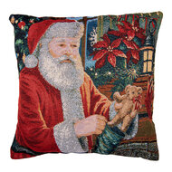 Clayre & Eef | Kussenhoes Rood Wit 44x44 cm | KT021.378