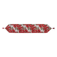 Clayre & Eef | Tafelloper Rood Groen 33x180 cm | KT065.011