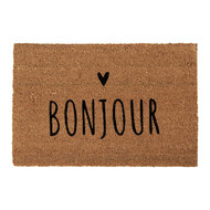 Clayre & Eef | Deurmat Binnen Bruin Zwart 60x40x2 cm | MC257
