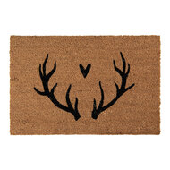 Clayre & Eef | Deurmat Binnen Bruin Zwart 60x40x2 cm | NWVMC