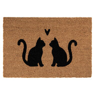 Clayre &amp; Eef | Deurmat Binnen Bruin Zwart 60x40x2 cm | PWSMC