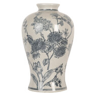 Clayre & Eef | Vaas Wit Blauw ø 19x32 cm | 6CE2072