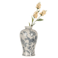Clayre & Eef | Vaas Wit Blauw ø 19x32 cm | 6CE2072