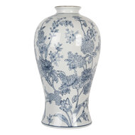 Clayre & Eef | Vaas Wit Blauw ø 23x42 cm | 6CE2073