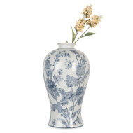 Clayre & Eef | Vaas Wit Blauw ø 23x42 cm | 6CE2073
