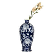 Clayre & Eef | Vaas Blauw Wit ø 21x42 cm | 6CE2087