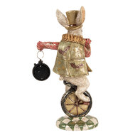 Clayre &amp; Eef | Decoratie Konijn Wit Groen 18x10x33 cm | 6PR5141