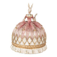 Clayre & Eef | Decoratie Konijn Wit Roze ø 23x28 cm | 6PR5504