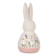 Clayre & Eef | Decoratie Beeld Konijn Wit 9x8x18 cm | 6CE2014