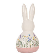 Clayre & Eef | Decoratie Beeld Konijn Wit 9x8x18 cm | 6CE2014