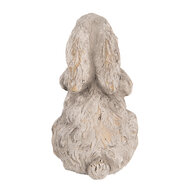 Clayre & Eef | Decoratie Beeld Konijn Grijs 10x9x15 cm | 6TE0560