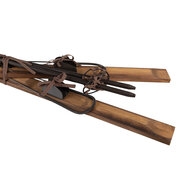 Clayre & Eef | Decoratie ski's (2) + skistokken (2) Bruin 24x10x90 cm | 5H0721