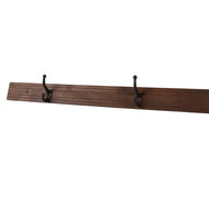 Clayre & Eef | Wandkapstok 4 haken Bruin 170x8x12 cm | 5H0727