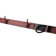 Clayre & Eef | Wandkapstok 4 haken Rood Bruin 172x8x12 cm | 5H0728