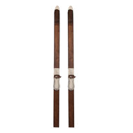 Clayre & Eef | Decoratie ski's (2) Bruin Beige 8x7x140 cm | 5H0729