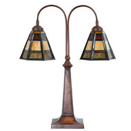Clayre &amp; Eef | Tiffany Tafellamp Bruin 48x19x64 cm E27/max 2x60W | 5LL-6366
