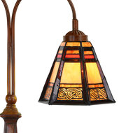Clayre &amp; Eef | Tiffany Tafellamp Bruin 48x19x64 cm E27/max 2x60W | 5LL-6366