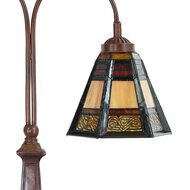 Clayre &amp; Eef | Tiffany Tafellamp Bruin 48x19x64 cm E27/max 2x60W | 5LL-6366
