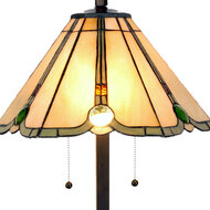 Clayre & Eef | Tiffany Tafellamp Beige Bruin ø 40x67 cm E27/max 2x60W | 5LL-6367
