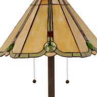 Clayre & Eef | Tiffany Tafellamp Beige Bruin ø 40x67 cm E27/max 2x60W | 5LL-6367