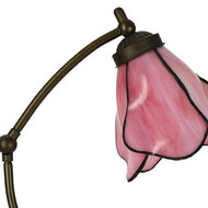 Clayre &amp; Eef | Tiffany Tafellamp Roze Bruin 26x19x50 cm E14/max 1x25W | 5LL-6369