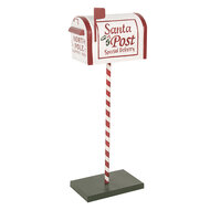 Clayre & Eef | Brievenbus Wit Rood 19x33x92 cm | 5Y1264