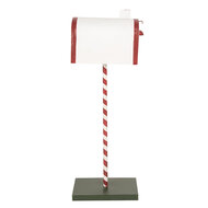 Clayre & Eef | Brievenbus Wit Rood 19x33x92 cm | 5Y1264