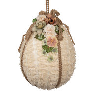 Clayre &amp; Eef | Decoratie Hanger Ei Beige &oslash; 20x29 cm | 65929