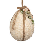 Clayre &amp; Eef | Decoratie Hanger Ei Beige &oslash; 20x29 cm | 65929