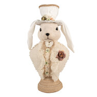 Clayre & Eef | Decoratie Beeld Konijn Beige 24x17x50 cm | 65934