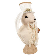 Clayre & Eef | Decoratie Beeld Konijn Beige 24x17x50 cm | 65934