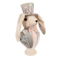 Clayre & Eef | Decoratie Beeld Konijn Beige 18x15x38 cm | 65935