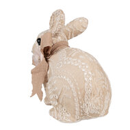 Clayre &amp; Eef | Decoratie Beeld Konijn Beige Bruin 26x15x23 cm | 65955