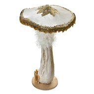 Clayre & Eef | Decoratie Paddenstoel Wit Goudkleurig ø 26x43 cm | 66169