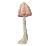 Clayre & Eef | Decoratie Paddenstoel Roze Goudkleurig ø 15x40 cm | 66170P