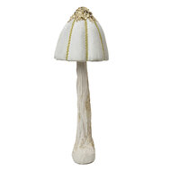Clayre & Eef | Decoratie Paddenstoel Wit Goudkleurig ø 15x40 cm | 66170W