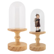 Clayre & Eef | Stolp Transparant Bruin ø 17x40 cm | 6GL5060