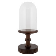 Clayre & Eef | Stolp Transparant Bruin ø 17x40 cm | 6GL5060CH
