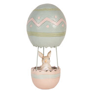 Clayre & Eef | Decoratie Beeld Konijn Beige Blauw ø 12x25 cm | 6PR5473