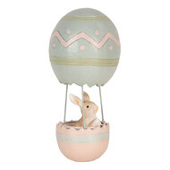 Clayre & Eef | Decoratie Beeld Konijn Beige Blauw ø 12x25 cm | 6PR5473
