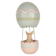 Clayre & Eef | Decoratie Beeld Konijn Beige Blauw ø 12x25 cm | 6PR5473