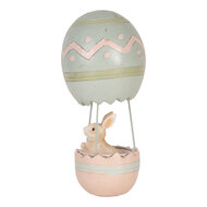 Clayre & Eef | Decoratie Beeld Konijn Beige Blauw ø 12x25 cm | 6PR5473