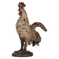 Clayre & Eef | Decoratie Beeld Haan Beige Bruin 26x13x33 cm | 6PR5481
