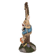 Clayre & Eef | Decoratie Konijn op Schommel Bruin 20x12x32 cm | 6PR5482