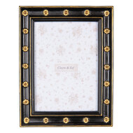 Clayre & Eef | Fotolijst Zwart Goudkleurig 18x2x23 cm / 13x18 cm | 2F1205