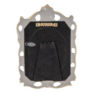 Clayre & Eef | Fotolijst Grijs Goudkleurig 12x2x16 cm / 6x9 cm | 2F1219