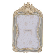 Clayre &amp; Eef | Fotolijst Grijs Goudkleurig 13x2x21 cm / 10x15 cm | 2F1220