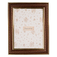 Clayre & Eef | Fotolijst Bruin Goudkleurig 20x2x25 cm / 15x20 cm | 2F1229L
